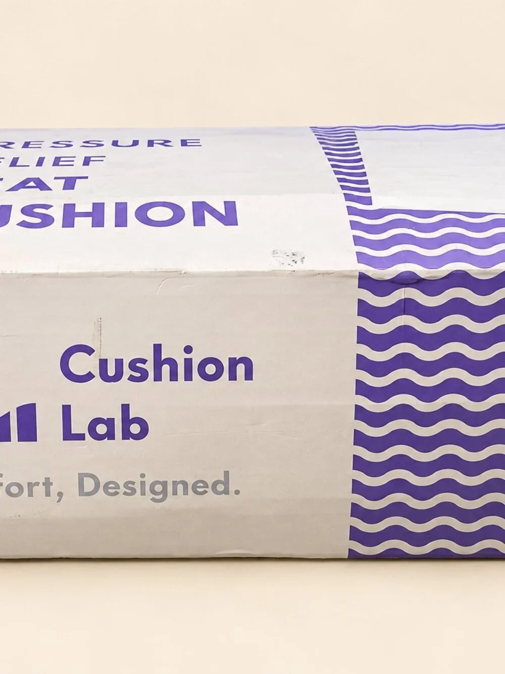 C CUSHION LAB Patented Pressure Relief Seat Cushion for Long Sitting, Gray, New